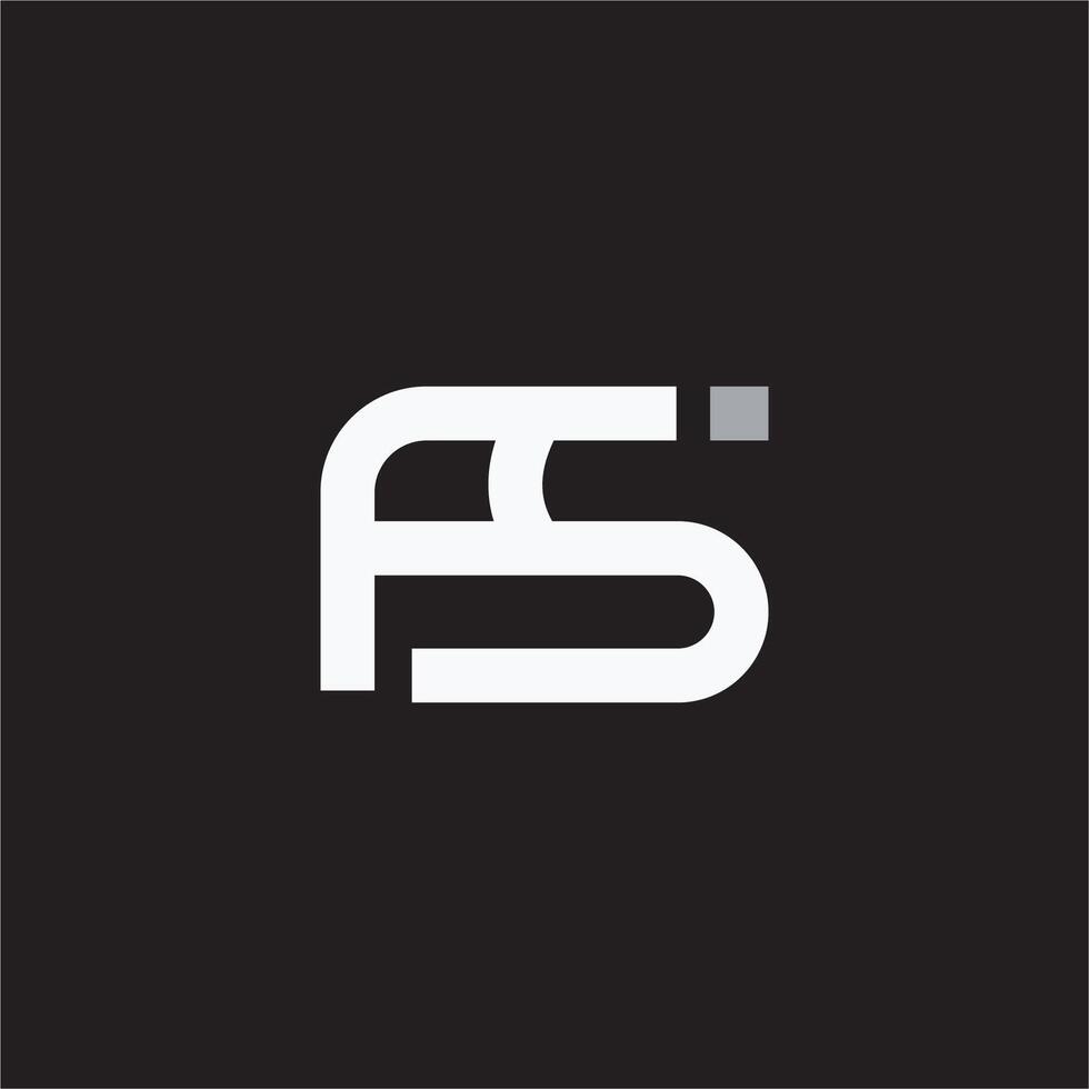 initial letter fs or sf logo vector design