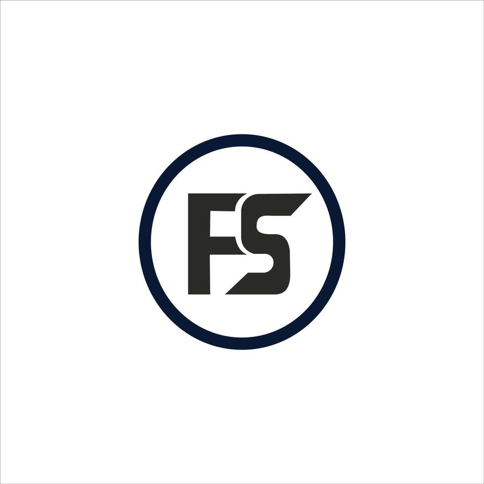 initial letter fs or sf logo vector design