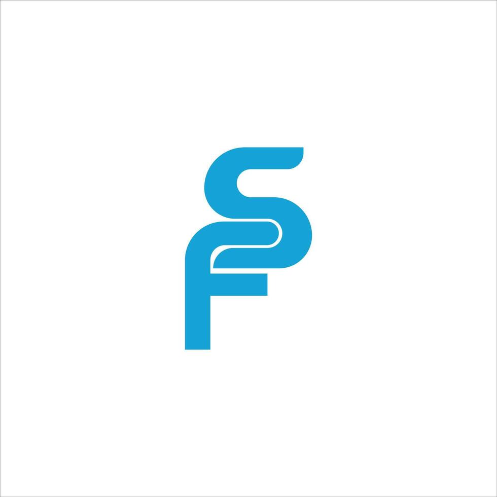 initial letter fs or sf logo vector design