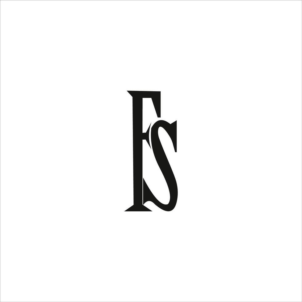 initial letter fs or sf logo vector design