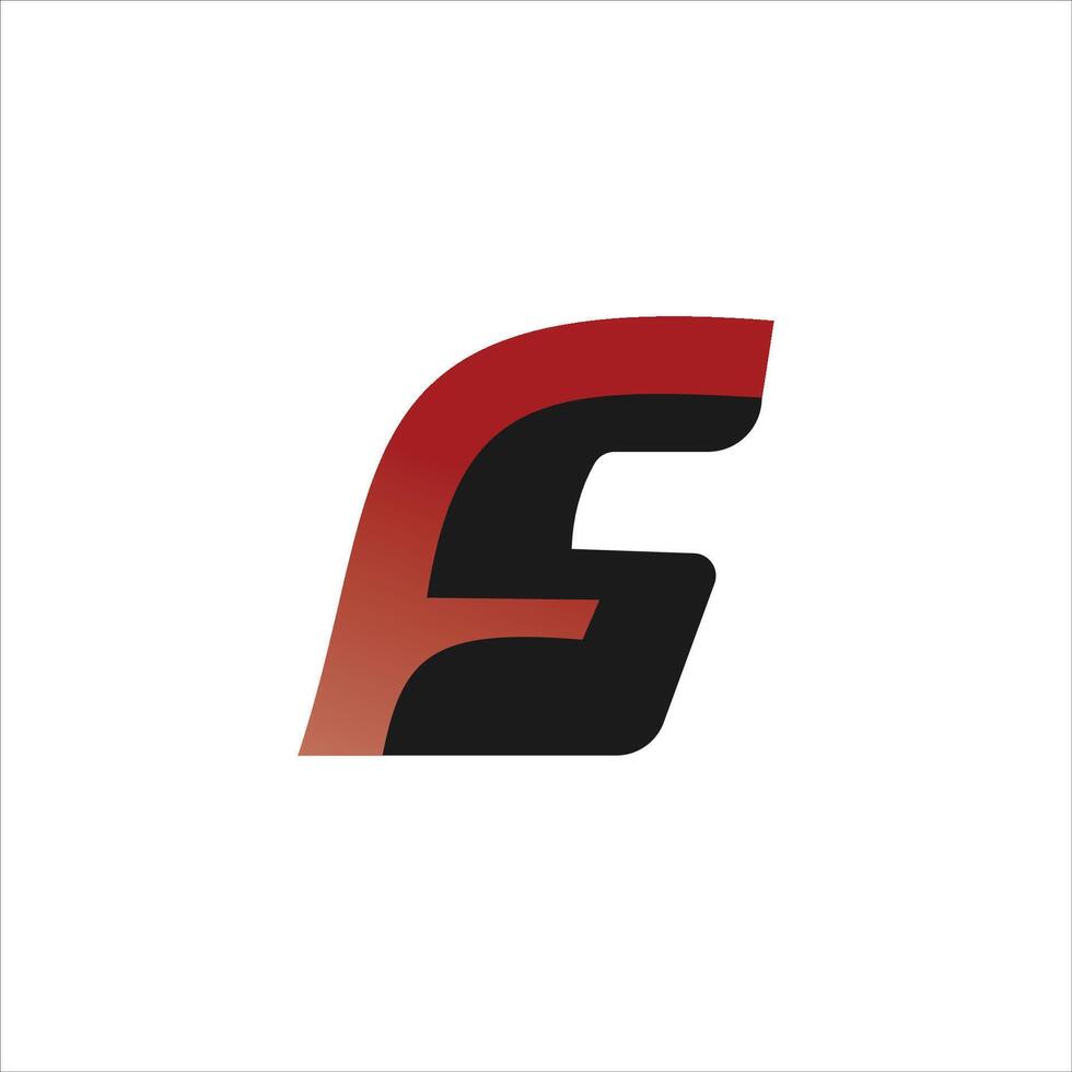 initial letter fs or sf logo vector design
