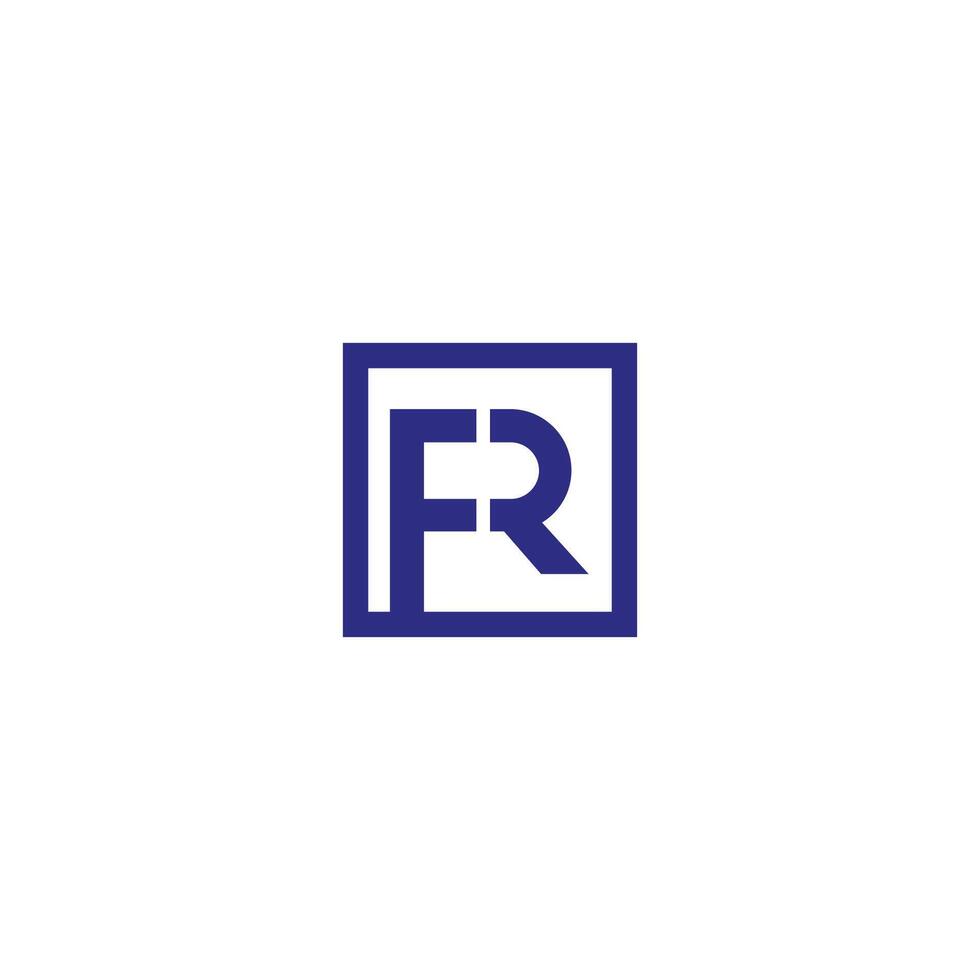 initial letter fr or rf logo vector designs