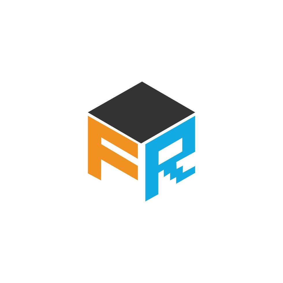 initial letter fr or rf logo vector designs