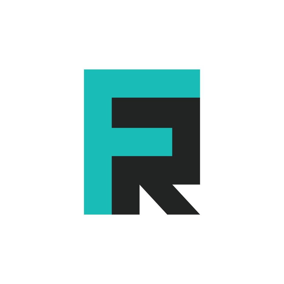 inicial letra fr o rf logo vector diseños
