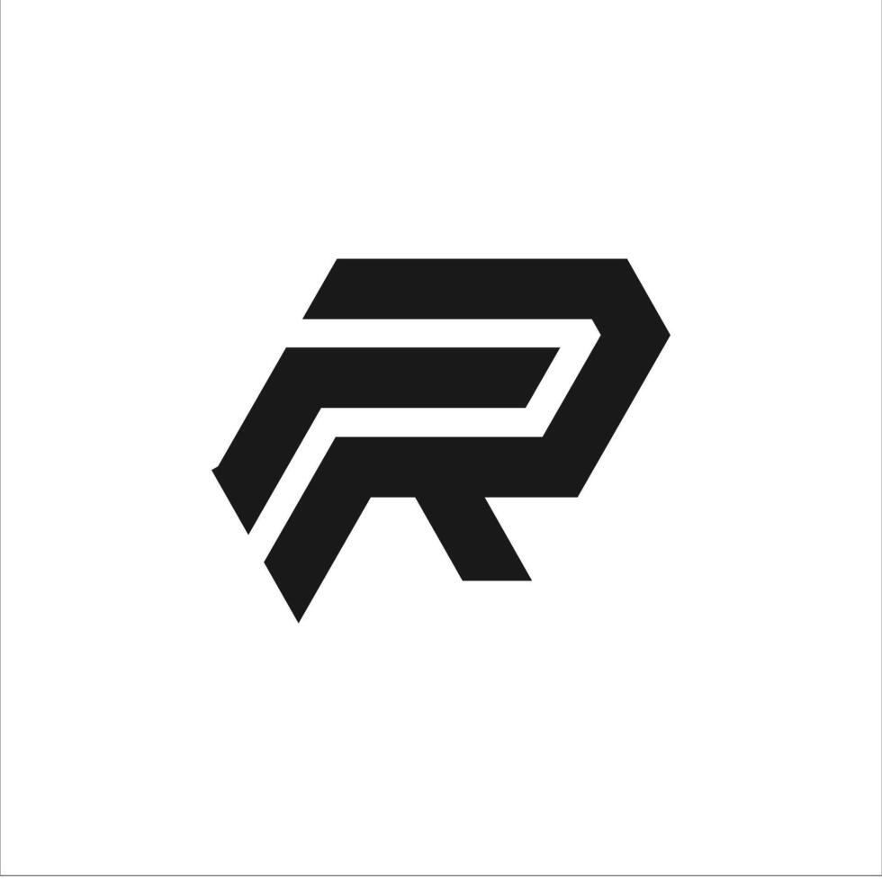 inicial letra fr o rf logo vector diseños