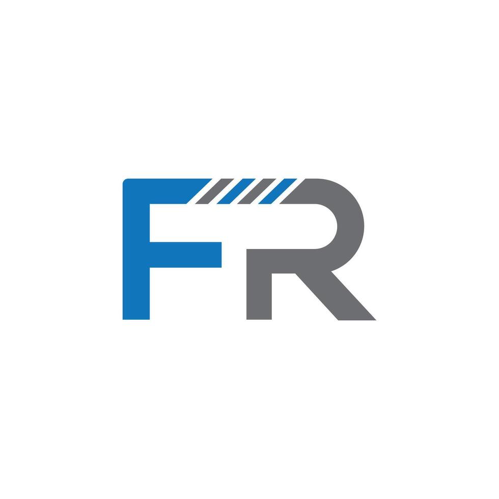 initial letter fr or rf logo vector designs