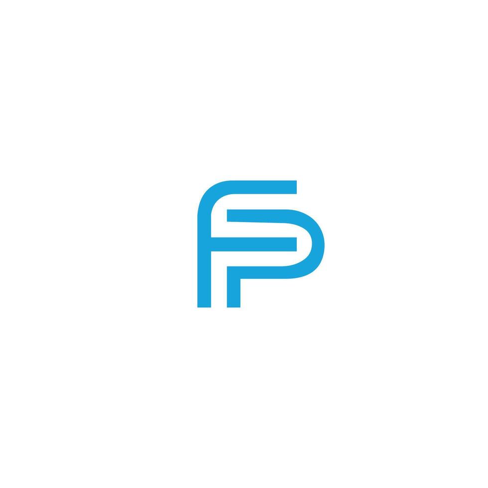 Initial letter fp logo or pf logo vector design templates