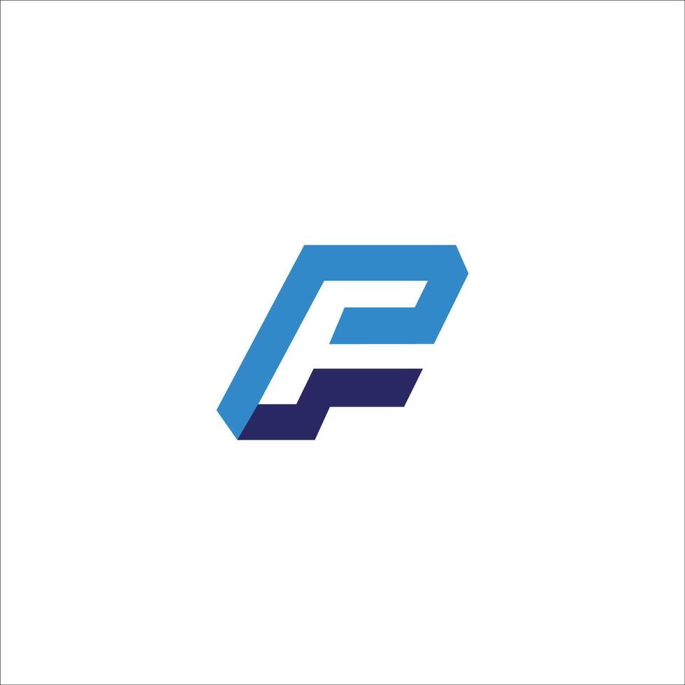 Initial letter fp logo or pf logo vector design templates
