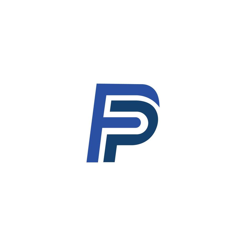 Initial letter fp logo or pf logo vector design templates
