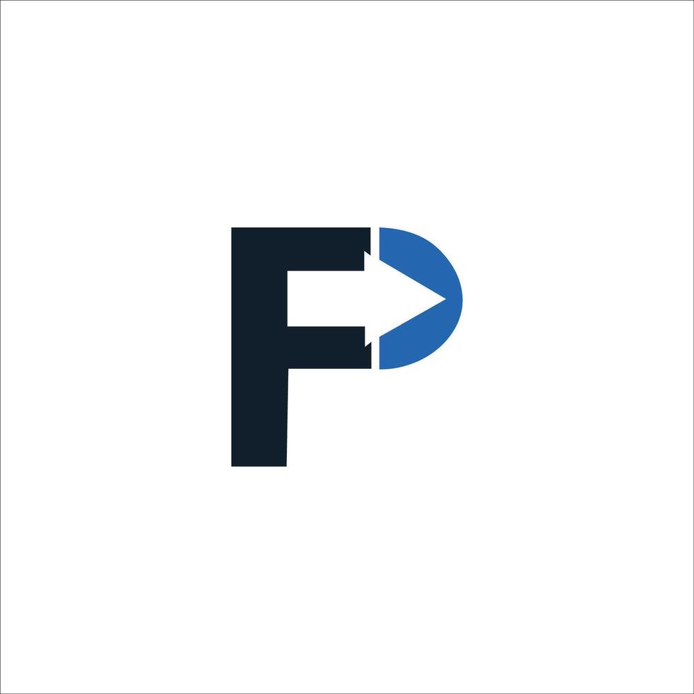 Initial letter fp logo or pf logo vector design templates