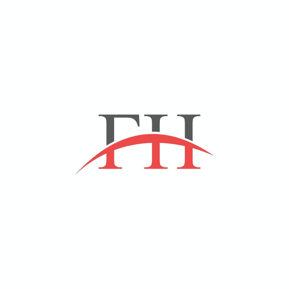 Initial letter fh or hf logo vector design template