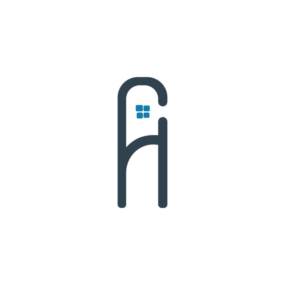 Initial letter fh or hf logo vector design template