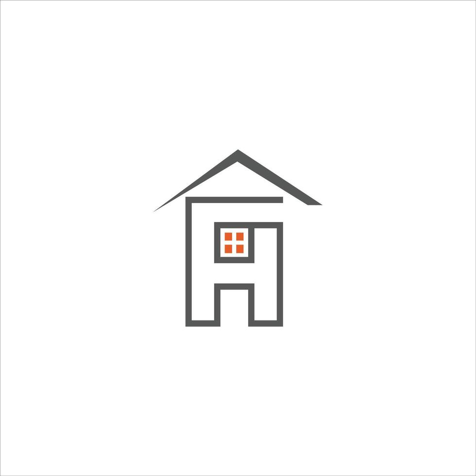Initial letter fh or hf logo vector design template