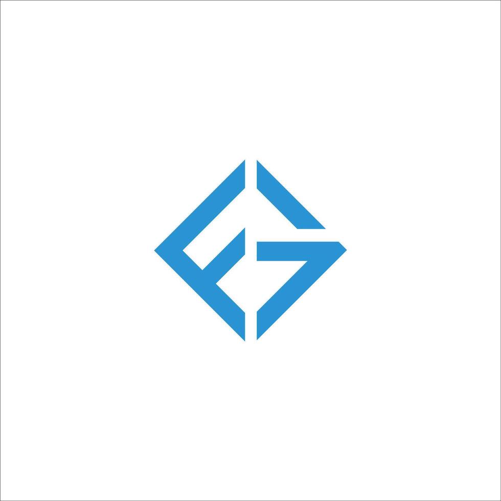 Initial letter fg logo or gf logo vector design template