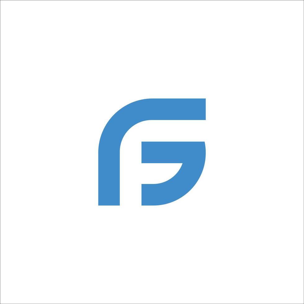 Initial letter fg logo or gf logo vector design template