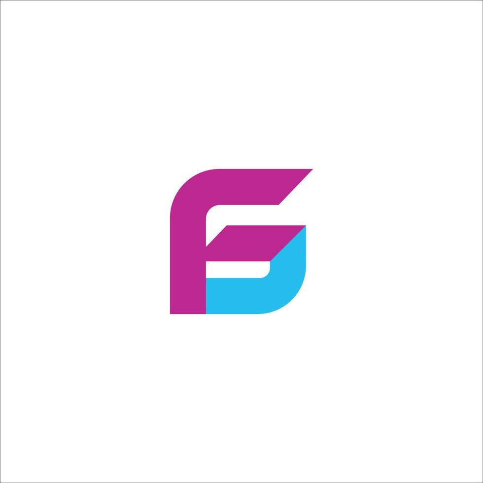 Initial letter fg logo or gf logo vector design template