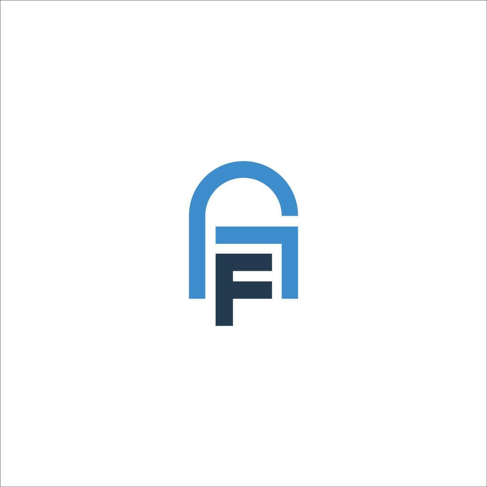 Initial letter fg logo or gf logo vector design template