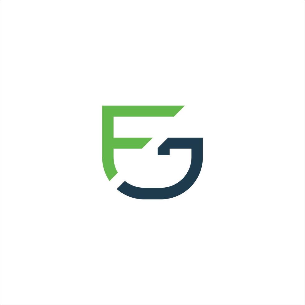 Initial letter fg logo or gf logo vector design template