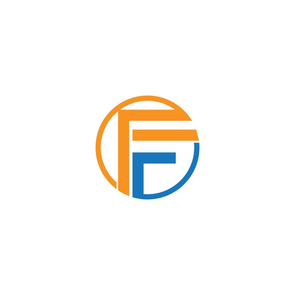 Initial letter ff logo or f logo vector design template