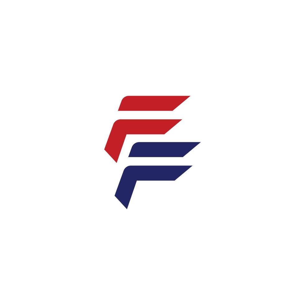 Initial letter ff logo or f logo vector design template