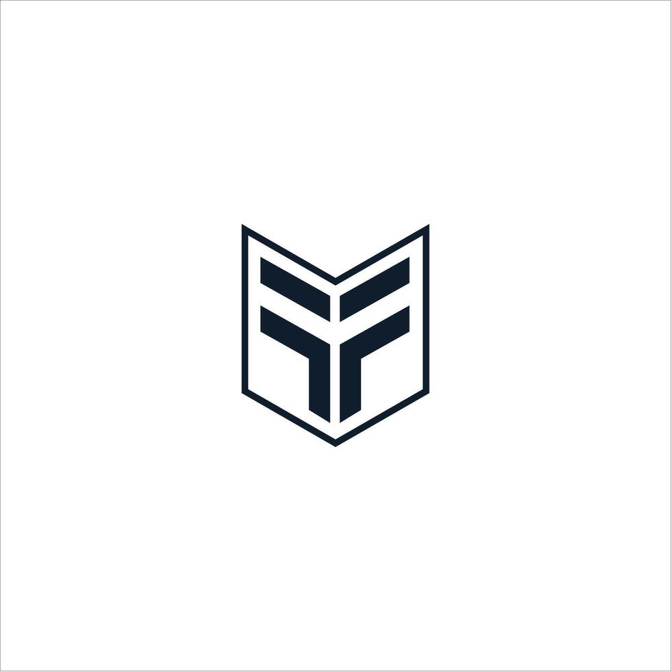 Initial letter ff logo or f logo vector design template