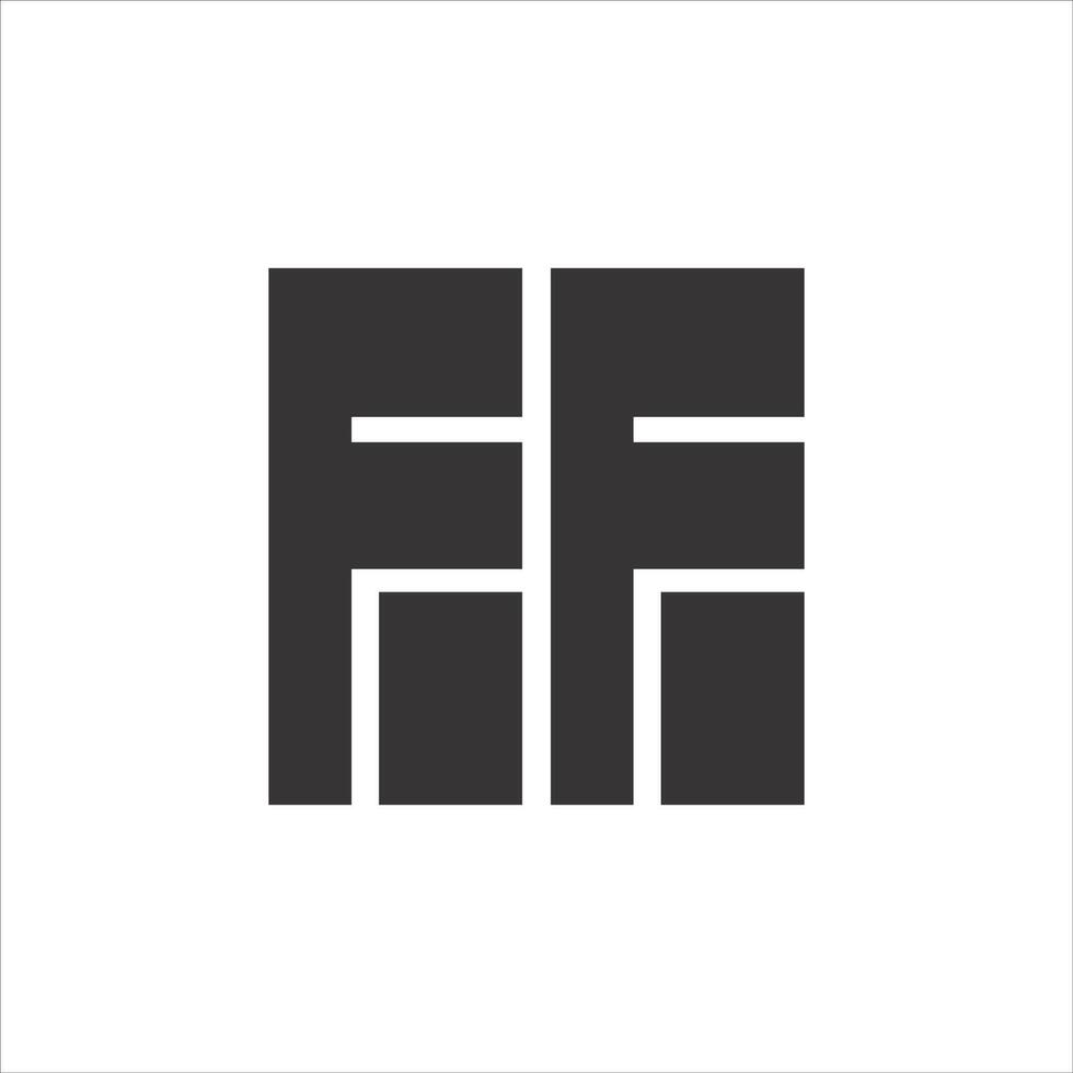 Initial letter ff logo or f logo vector design template