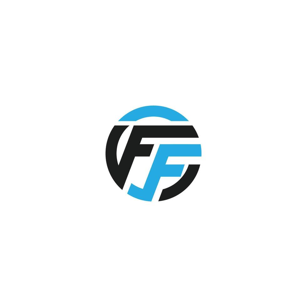 Initial letter ff logo or f logo vector design template