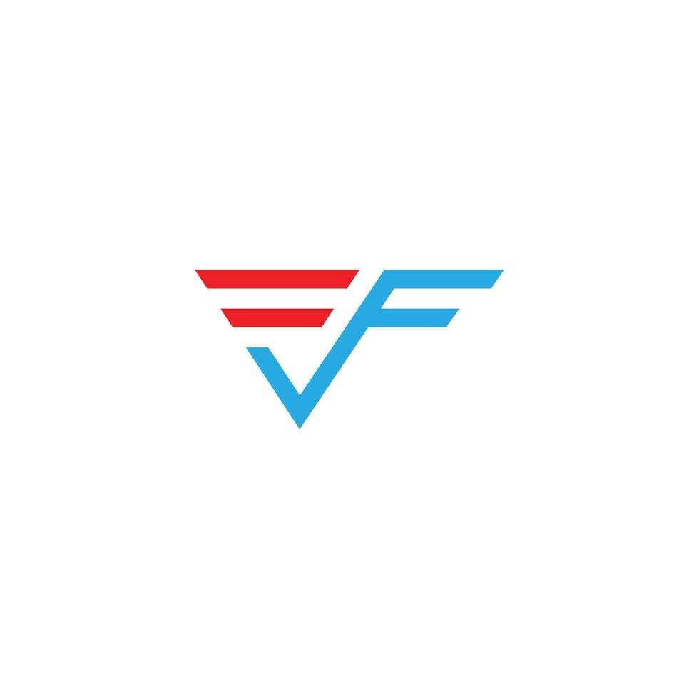 Initial letter ff logo or f logo vector design template