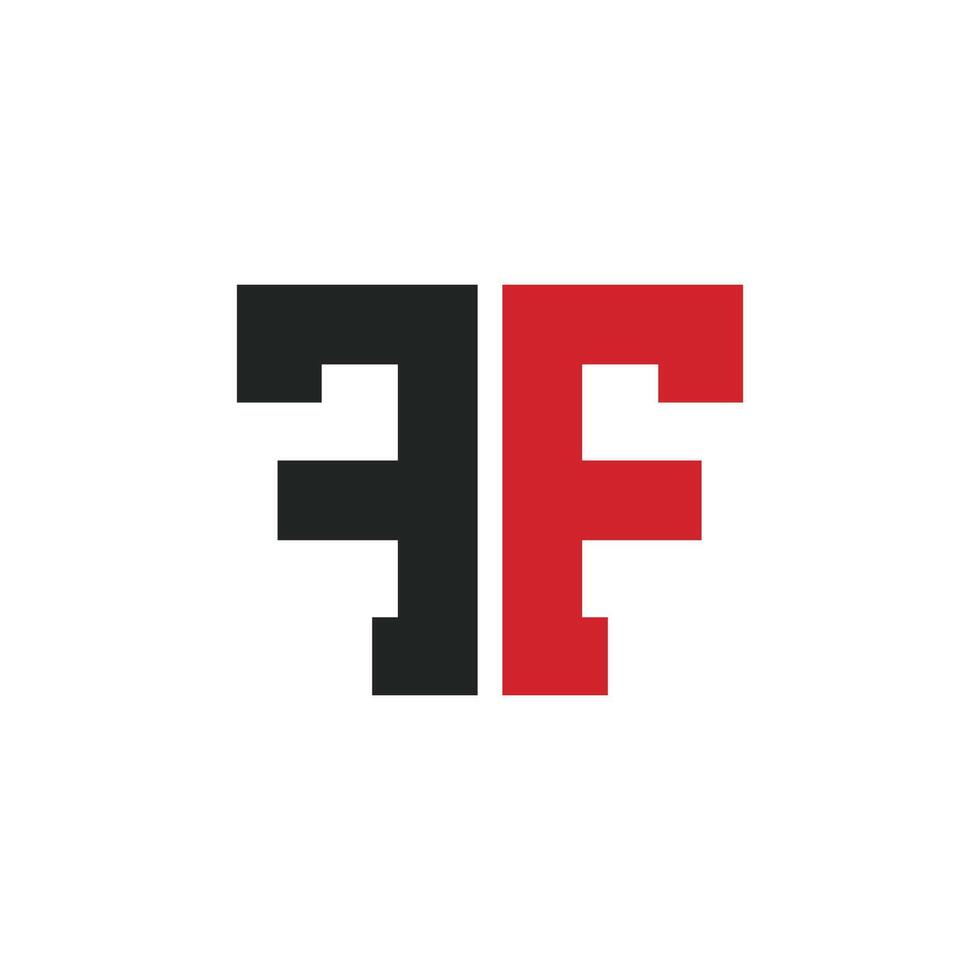 Initial letter ff logo or f logo vector design template