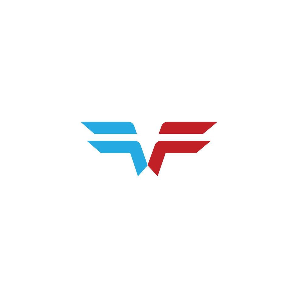 Initial letter ff logo or f logo vector design template