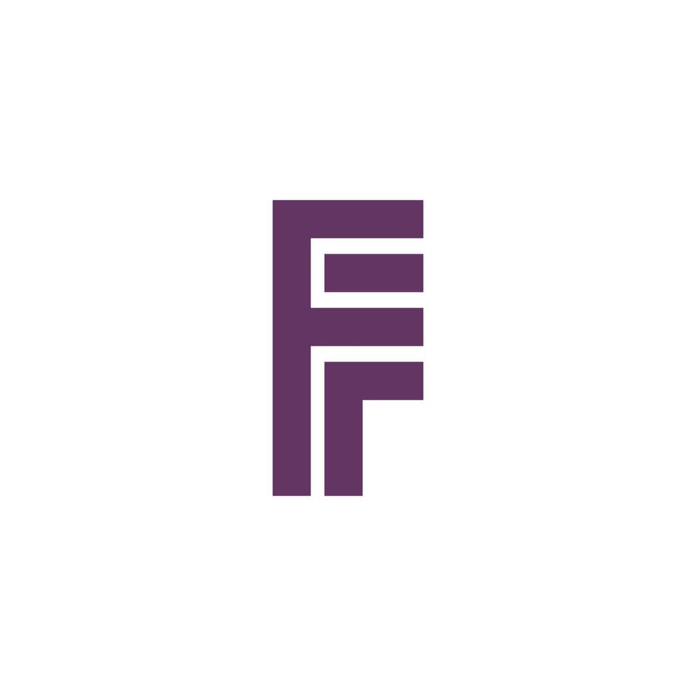 Initial letter ff logo or f logo vector design template