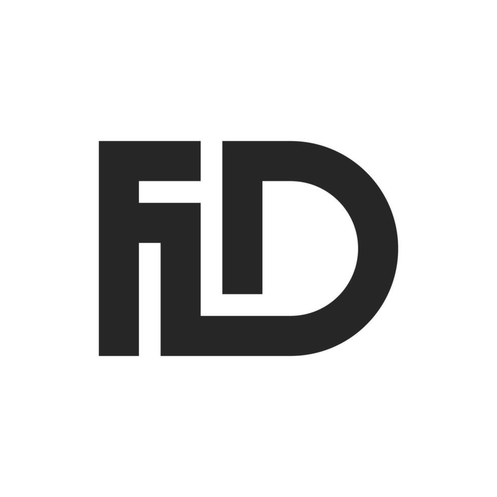 inicial fd letra logo vector modelo diseño. vinculado letra df logo diseño.
