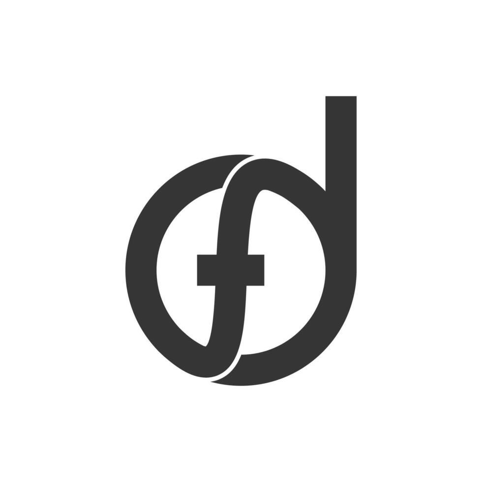 Initial fd letter logo vector template design. Linked letter df logo design.
