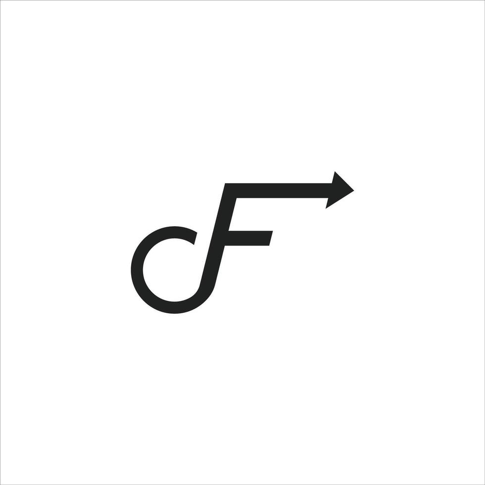 Initial letter fc or cf logo vector design template