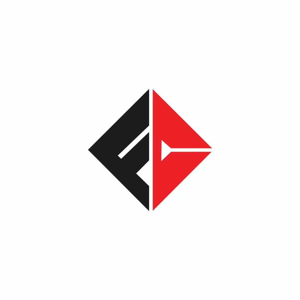Initial letter fc or cf logo vector design template