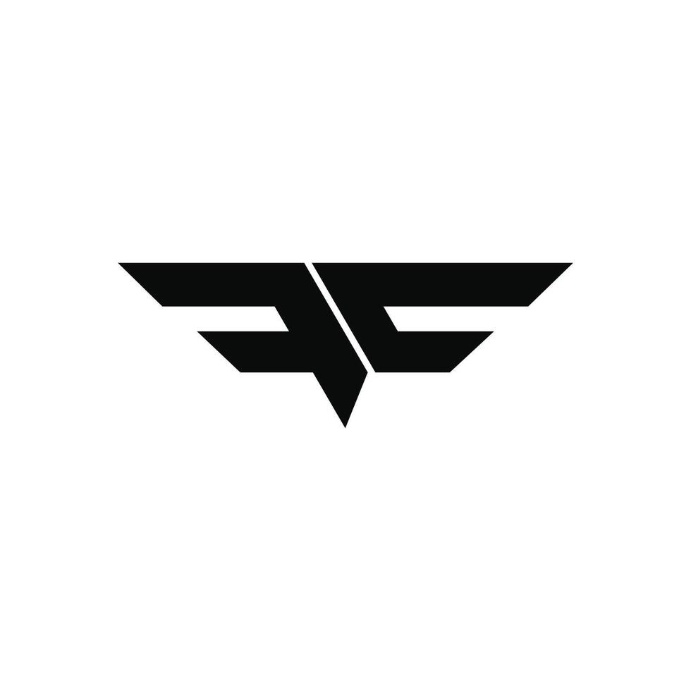 Initial letter fc or cf logo vector design template