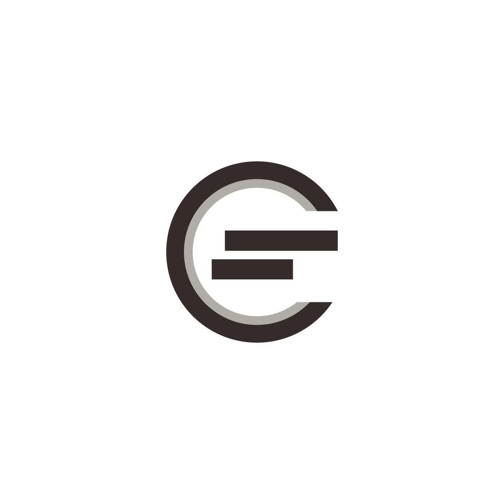 Initial letter fc or cf logo vector design template