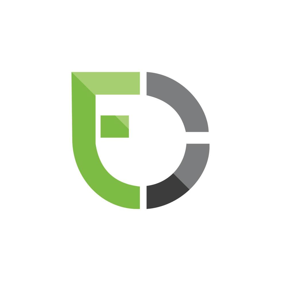 Initial letter fc or cf logo vector design template