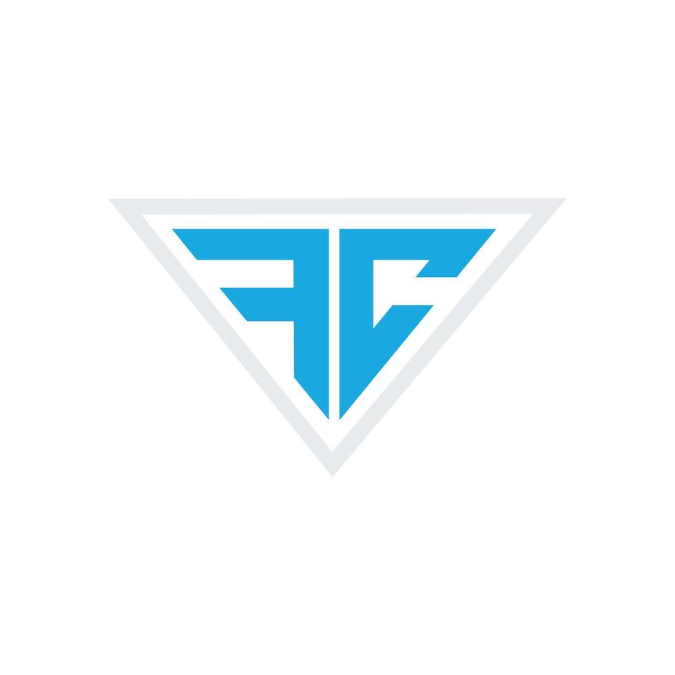 Initial letter fc or cf logo vector design template
