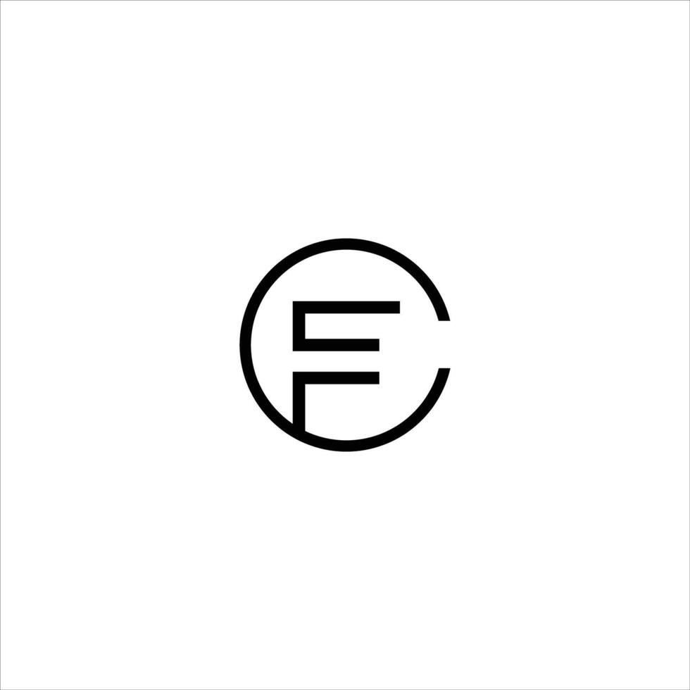 Initial letter fc or cf logo vector design template