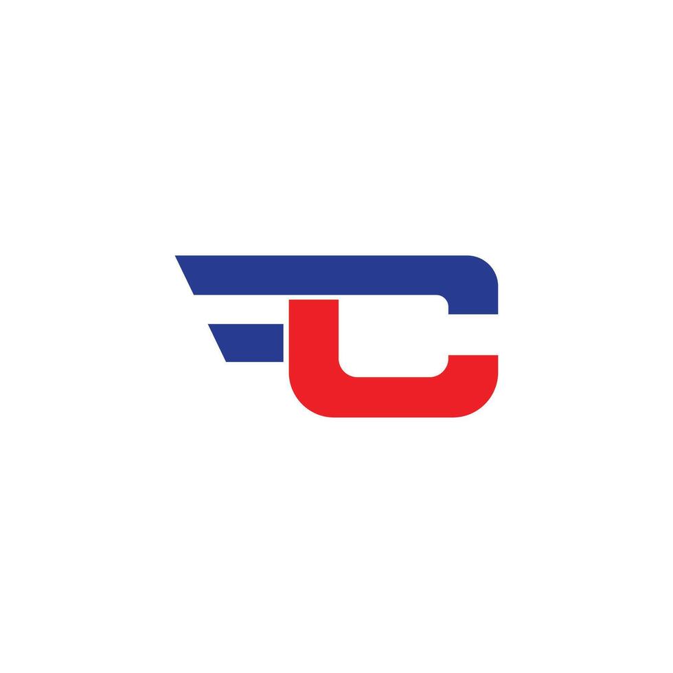 Initial letter fc or cf logo vector design template
