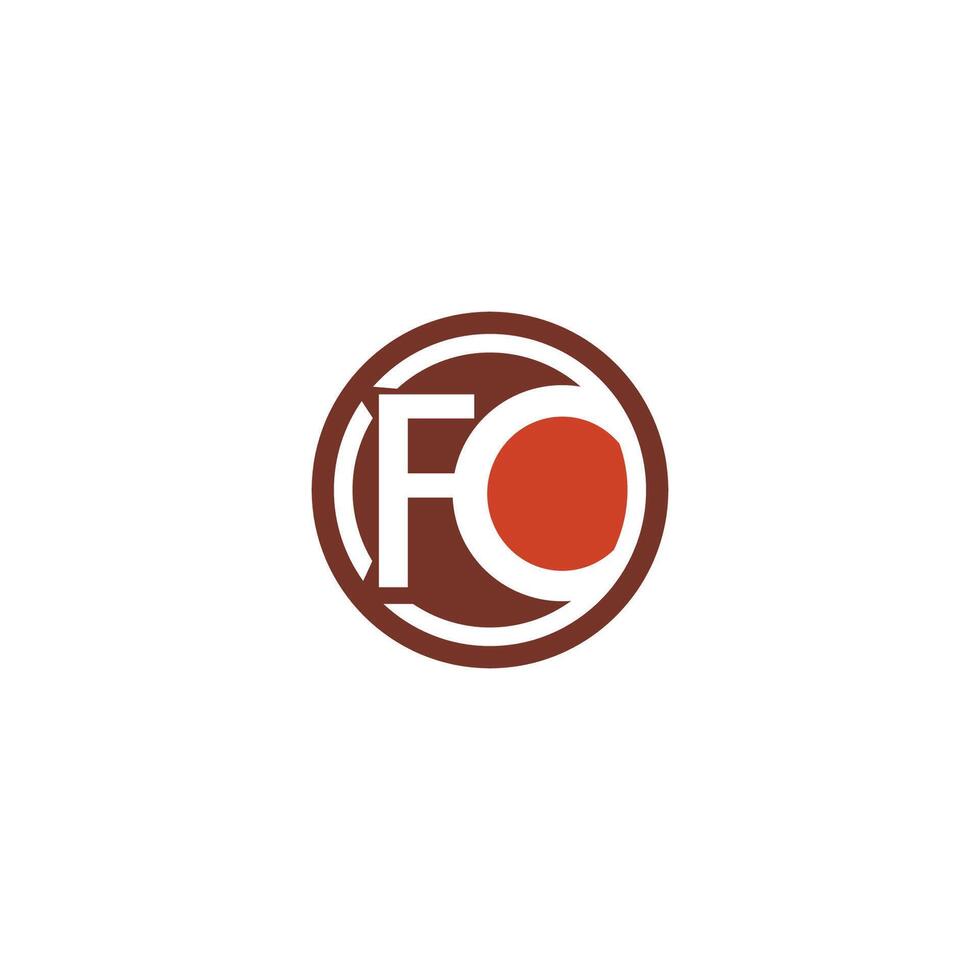 Initial letter fc or cf logo vector design template