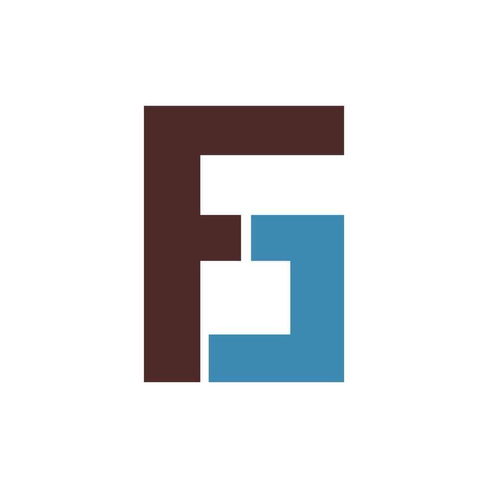 Initial letter fc or cf logo vector design template
