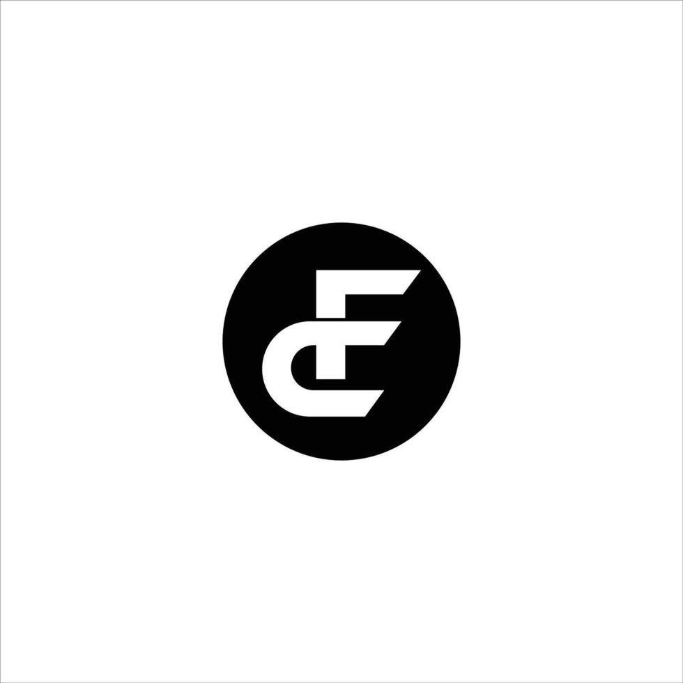 Initial letter fc or cf logo vector design template