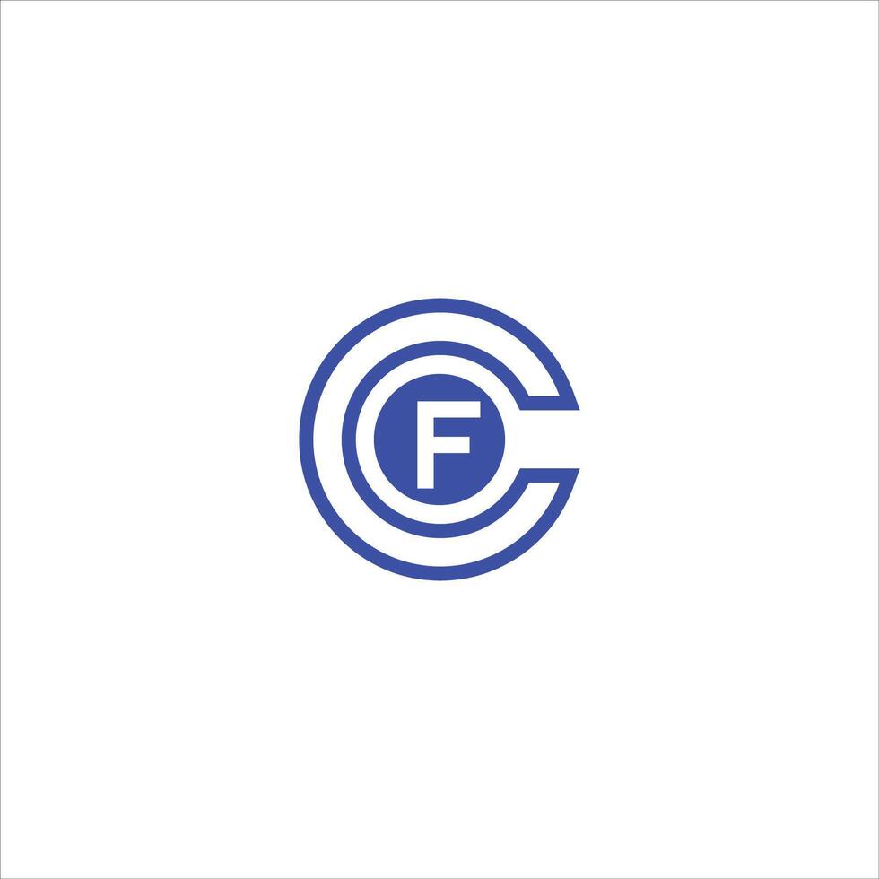 Initial letter fc or cf logo vector design template