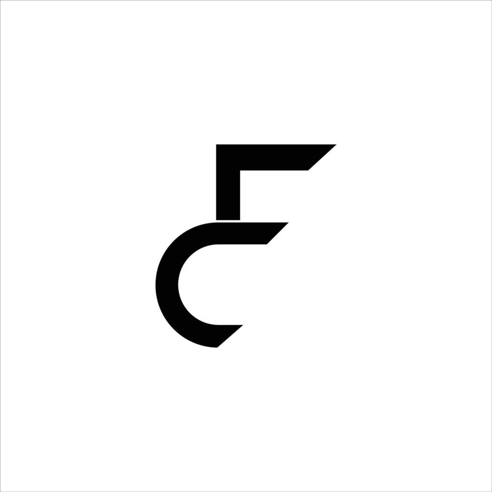 Initial letter fc or cf logo vector design template