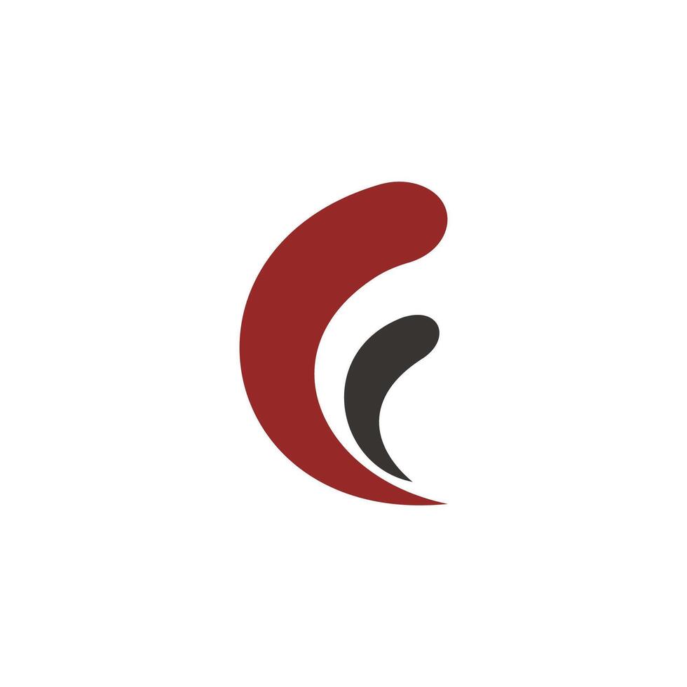 Initial letter fc or cf logo vector design template
