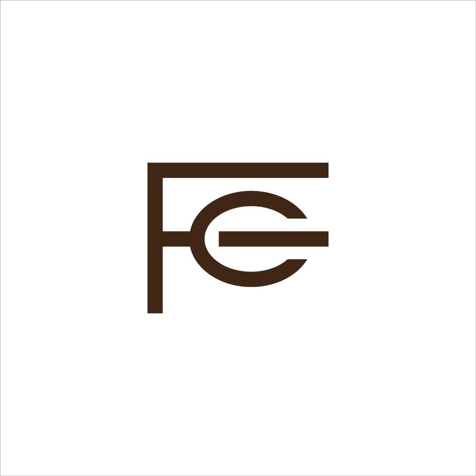 Initial letter fc or cf logo vector design template