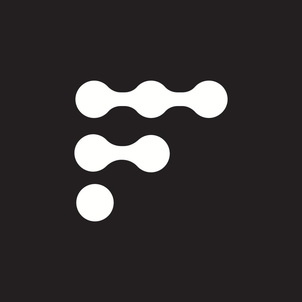 Initial letter ff logo or f logo vector design template