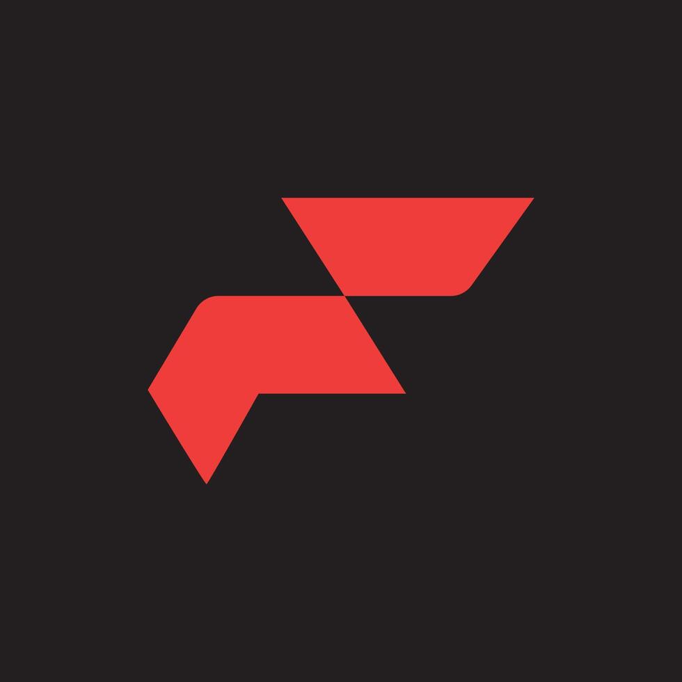 Initial letter ff logo or f logo vector design template